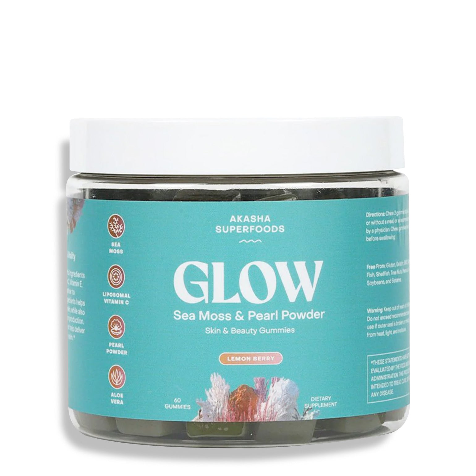 Gummies GLOW - Sea Moss + Poudre de Perle - AKASHA SUPERFOODS