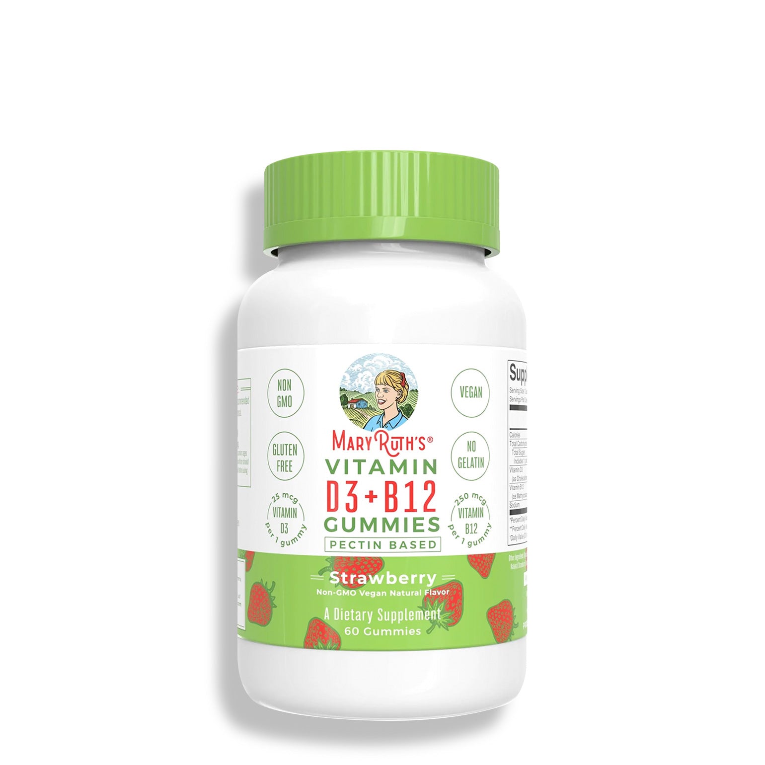 Gummies Vitamine D3 + B12 Fraise - MaryRuth's
