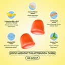 WonderFocus Gummies au lion's mane, Cordyceps, vitamine B6 et B12, alpha CPG et thé vert - Plant People. Sans sucre.